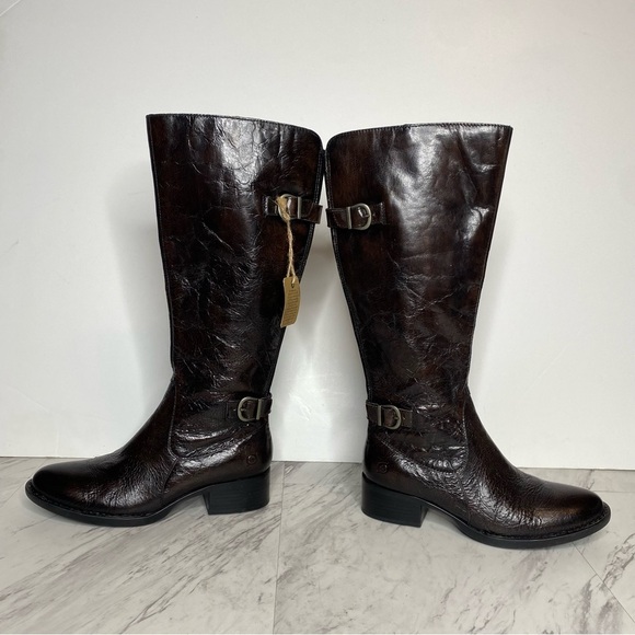 New! Born Gibb Knee High Dark Brown Leather Boot 7M - Picture 7 of 13